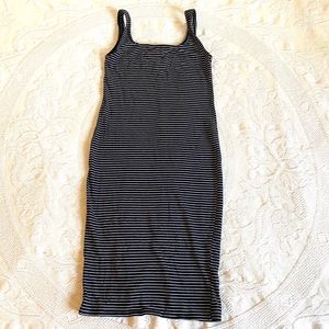 Like-New Bodycon Black & White Striped Dress